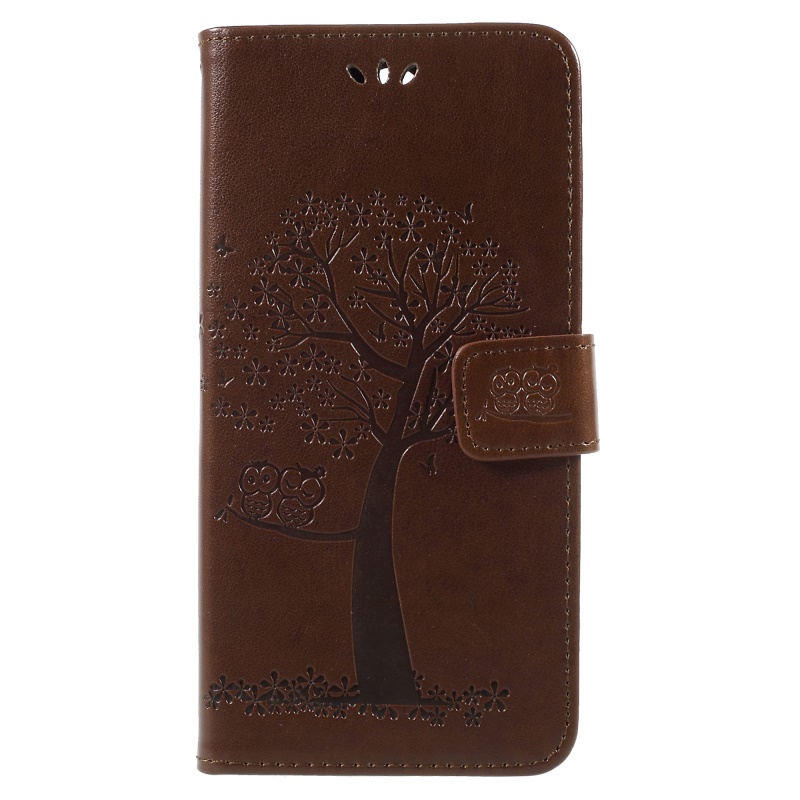 เคส Galaxy J2 Pro 2018 5 นิ้ว #เคสฝาพับสไตล์กระเป๋าสตางค์หนัง PU ปั้มลายนูนรูปต้นไม้มีช่องใส่บัตรสีสันสวยงาม