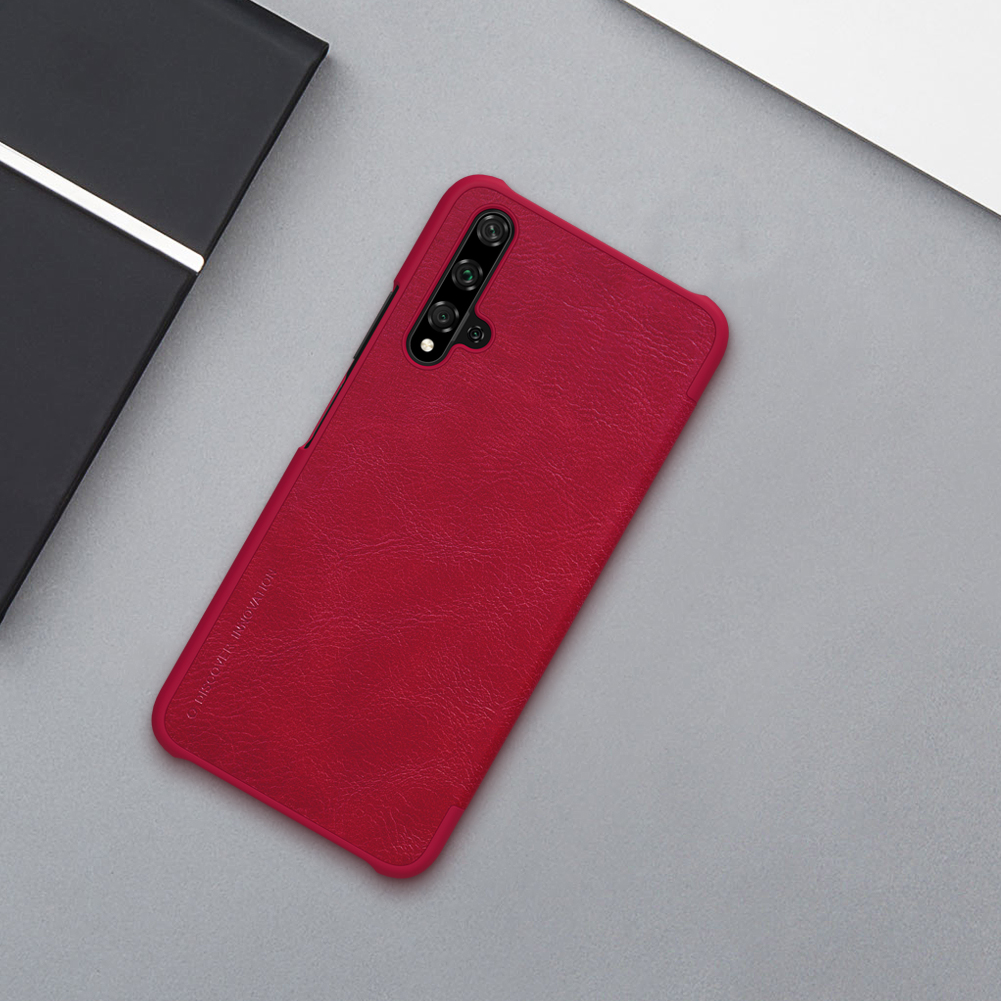 เคส Huawei Nova 5T #เคสแบบฝาพับ NILLKIN แท้รุ่น Qin Series Card Slot คุณภาพดี