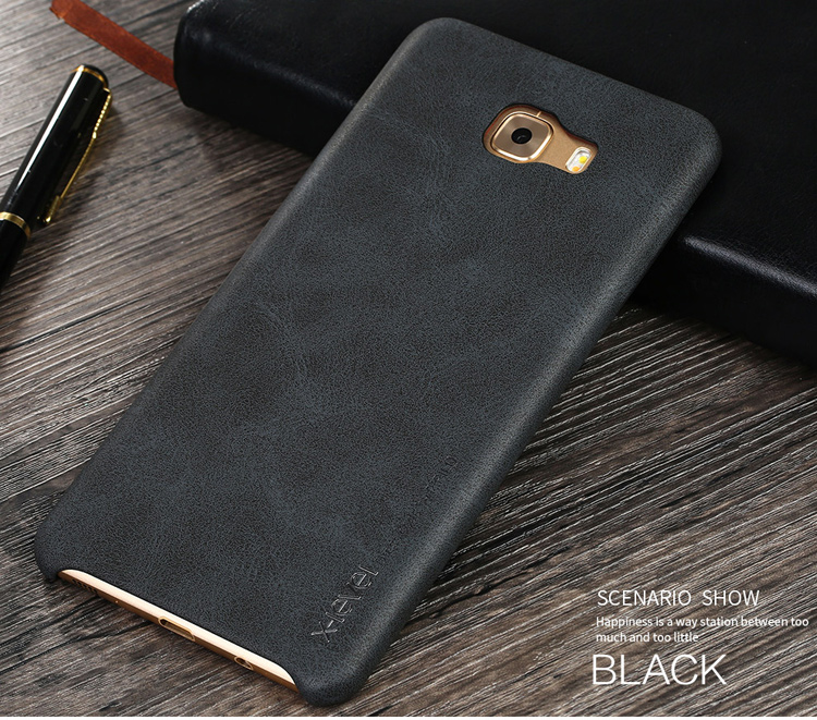 เคส Samsung Galaxy C9 Pro #เคสฝาหลัง X-LEVEL Vintage Series ซีรี่ส์ (หนัง PU + PC) คุณภาพดีราคาถูก