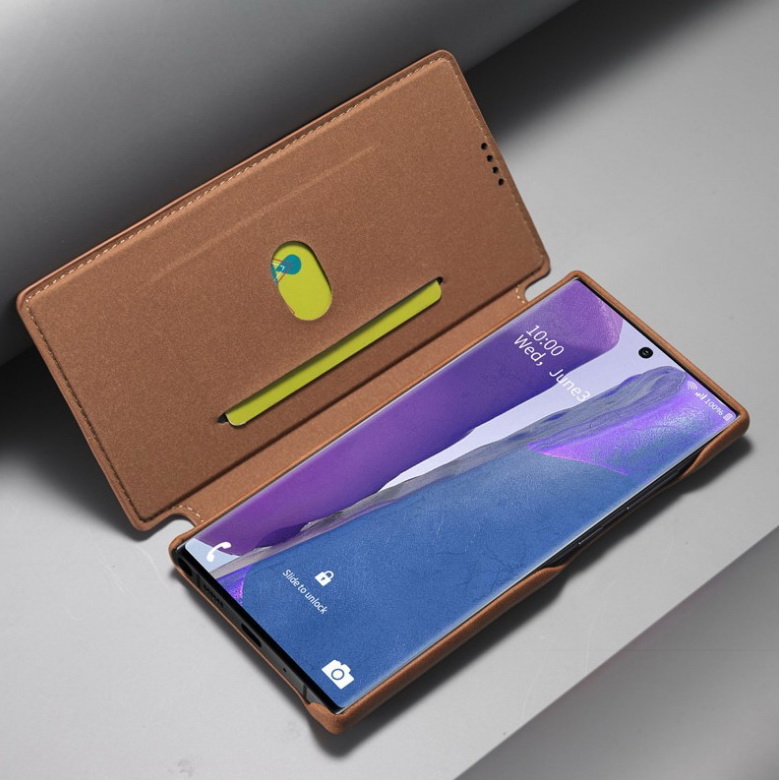 Case Samsung Galaxy Note 20 Ultra / Note 20 Ultra 5G #เคสฝาพับหนัง PU มีช่องใส่บัตร LC.IMEEKE Retro Style Leather Card Holder