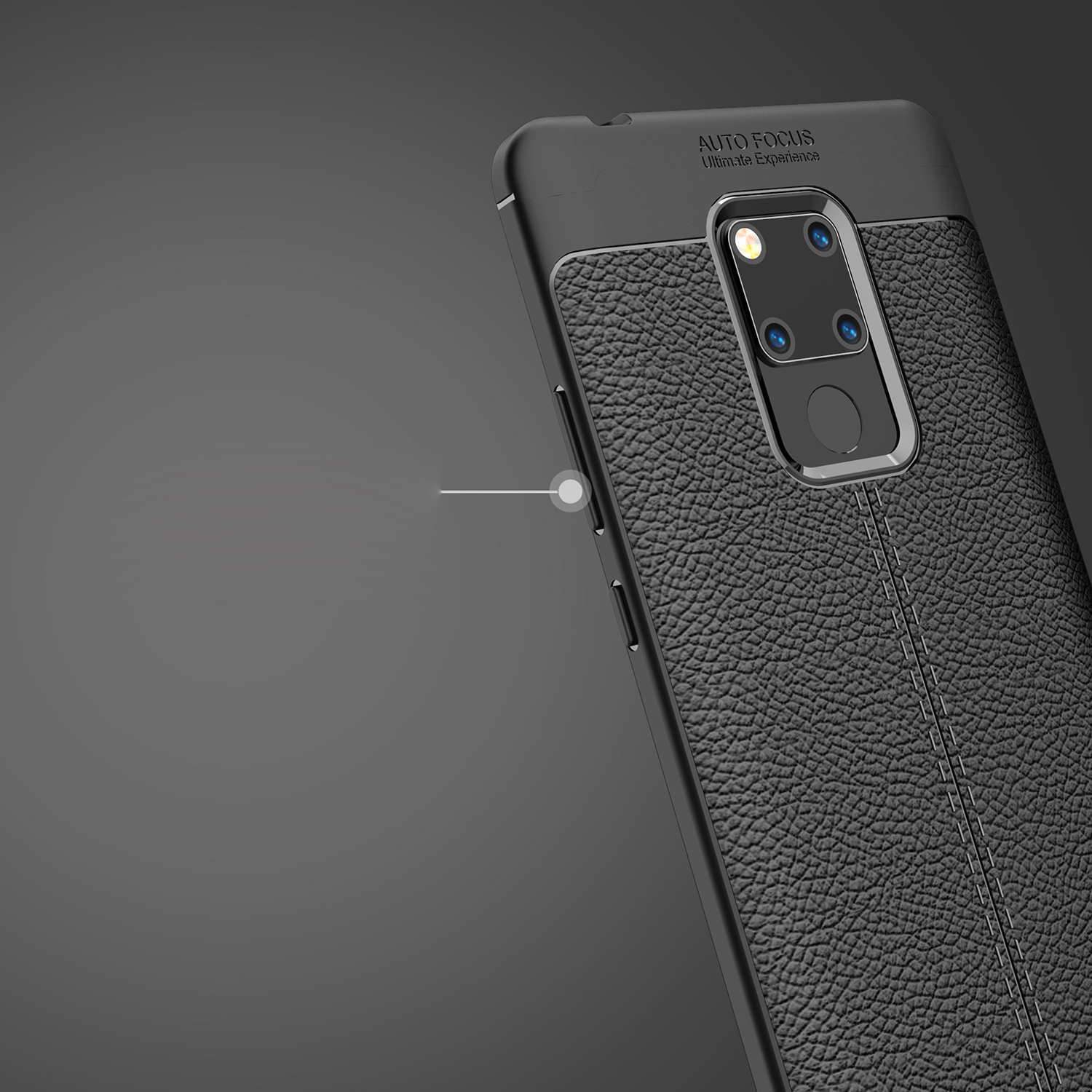 Case Huawei Mate 20 X #เคสฝาหลังTPU ผิวลิ้นจี่ช่วยป้องกันลายนิ้วมือและกันลื่นได้ดี