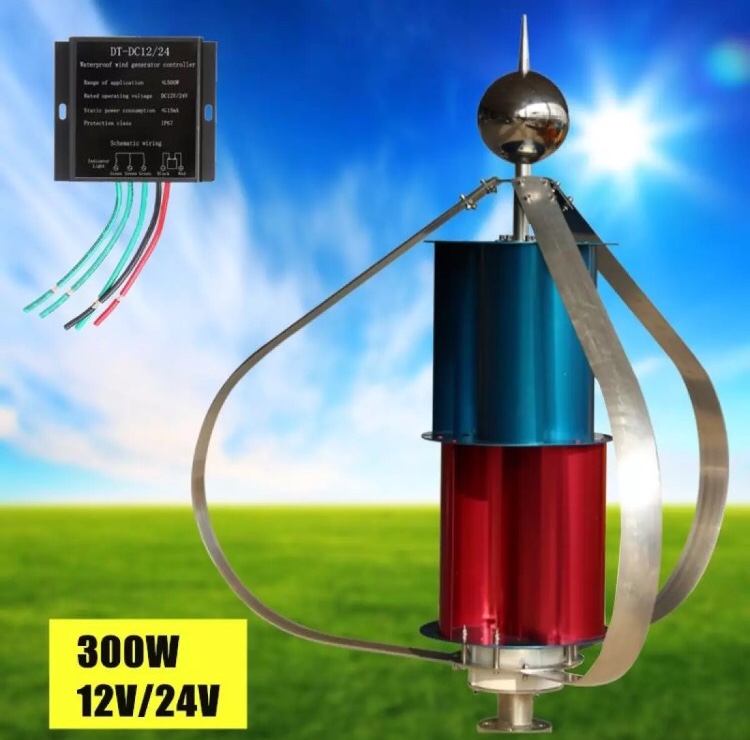 Wind Generative ไร้ใบ 12/24Vdc 300w