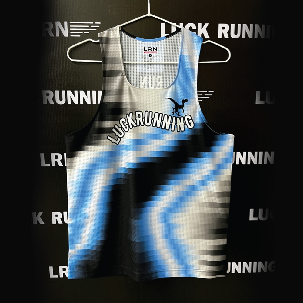 เสื้อวิ่งพิมพ์ลาย LRN เนื้อผ้า Micro square สำหรับวิ่งมาราธอน (MS27)