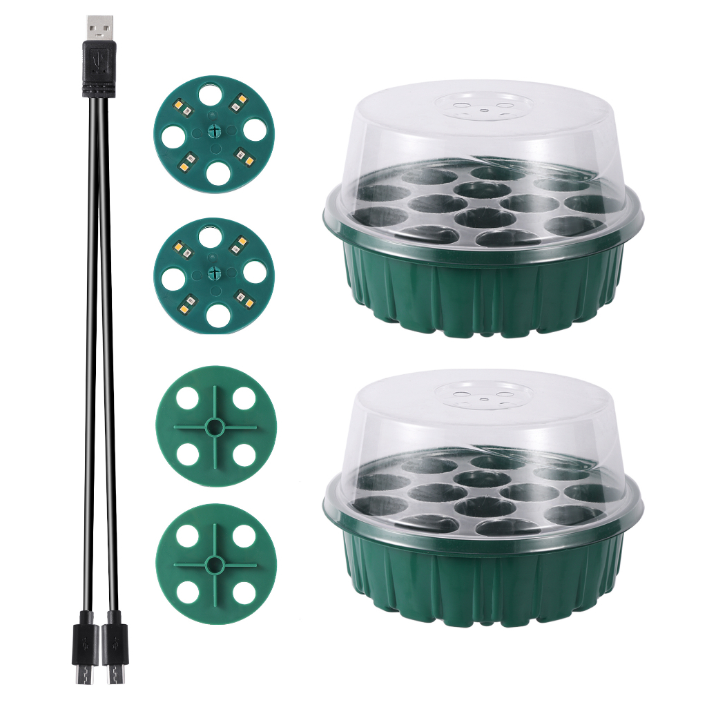 ถาดเพาะปลูกพืช มีไฟ LED ปรับได้ สําหรับเพาะเมล็ด แบบหลายรุ่น