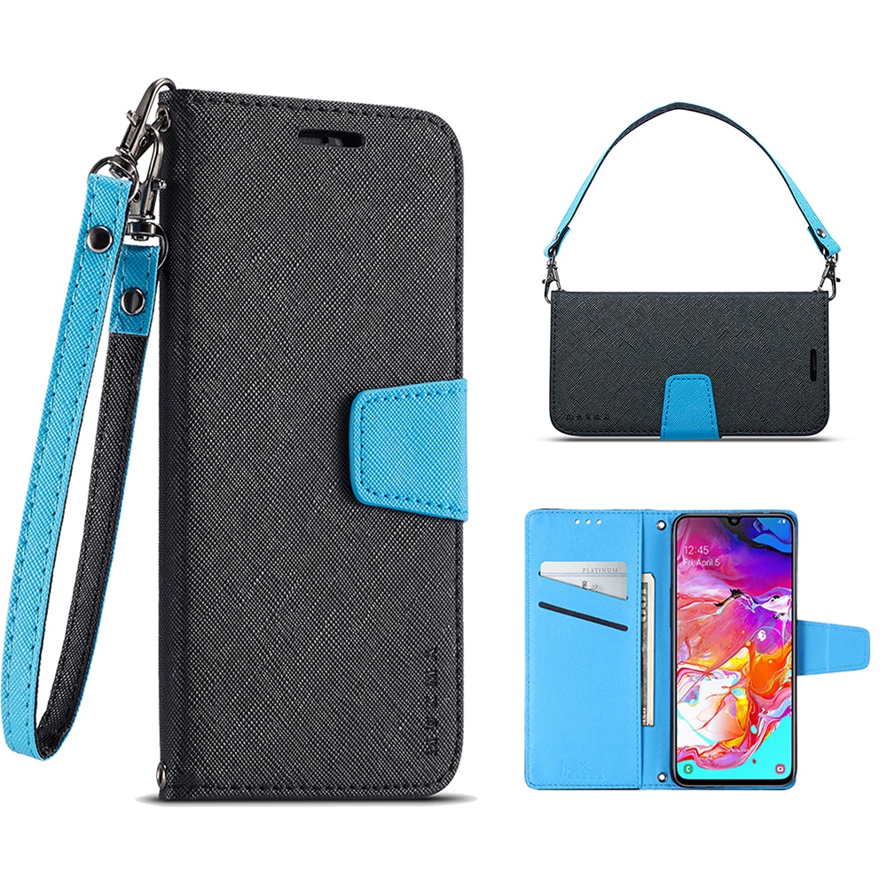 เคส OPPO A12#เคสแบบฝาพับมีช่องใส่บัตรมีสายคล้อง Imprint Clover Pattern Leather Wallet