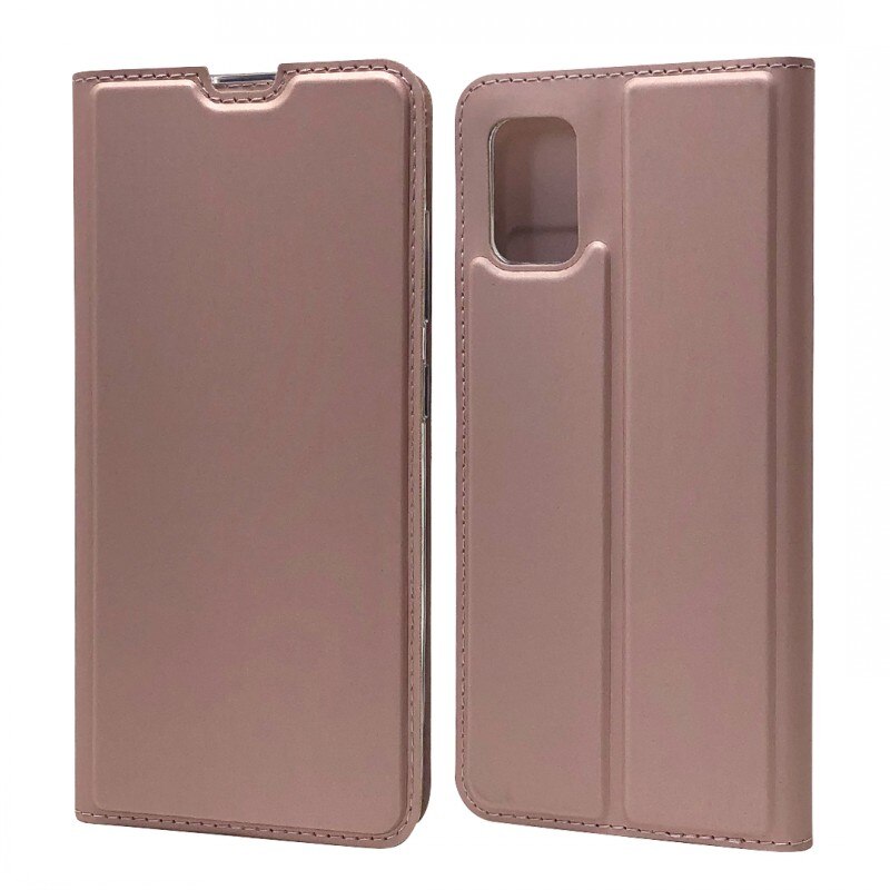Case Samsung Galaxy A51 #เคสแบบฝาพับหนัง PU Magnetic Adsorption Stand Leather Card Holder