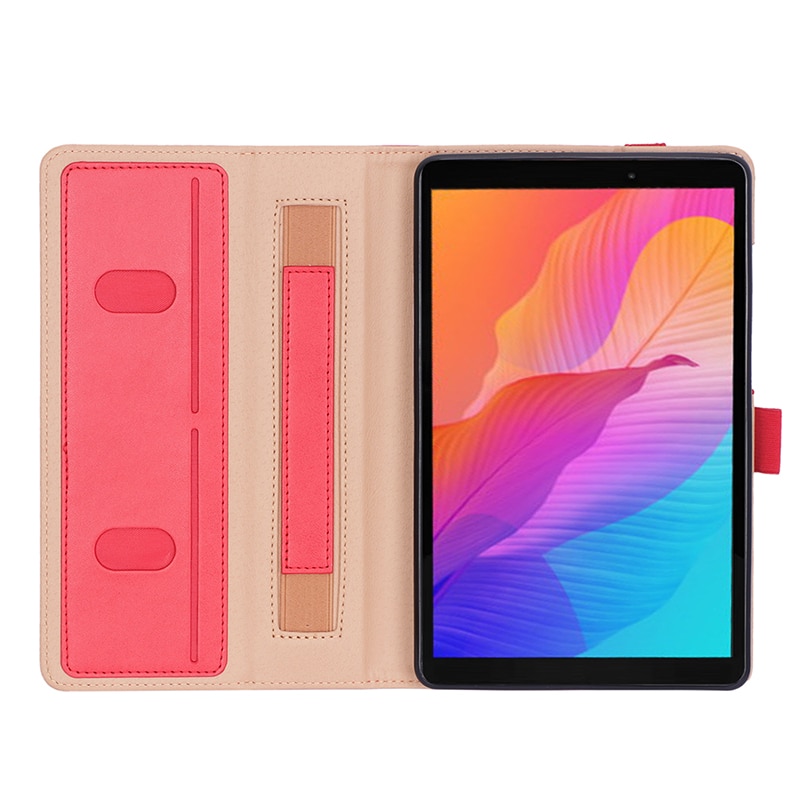 เคส Huawei MatePad T8 8 นิ้ว #เคสฝาพับหนัง PU มีที่สวมนิ้ว Card Holder Stand PU Leather Smart Case