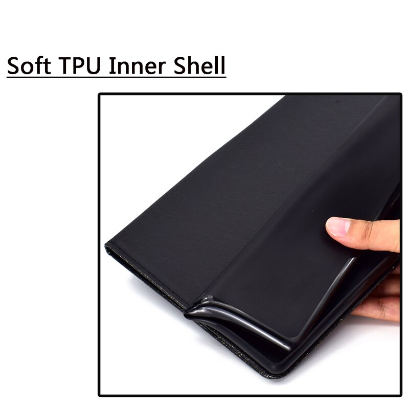Case Samsung Galaxy Tab S5e SM-T720 #เคสแท็บเล็ตหนัง PU มีช่องใส่บัตร Glitter Powder Magnetic Stand Wallet PU Leather