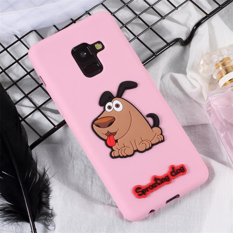 เคส Samsung Galaxy A8 (2018) #เคสฝาหลังนิ่มภาพการ์ตูน 3D น่ารัก Soft TPU