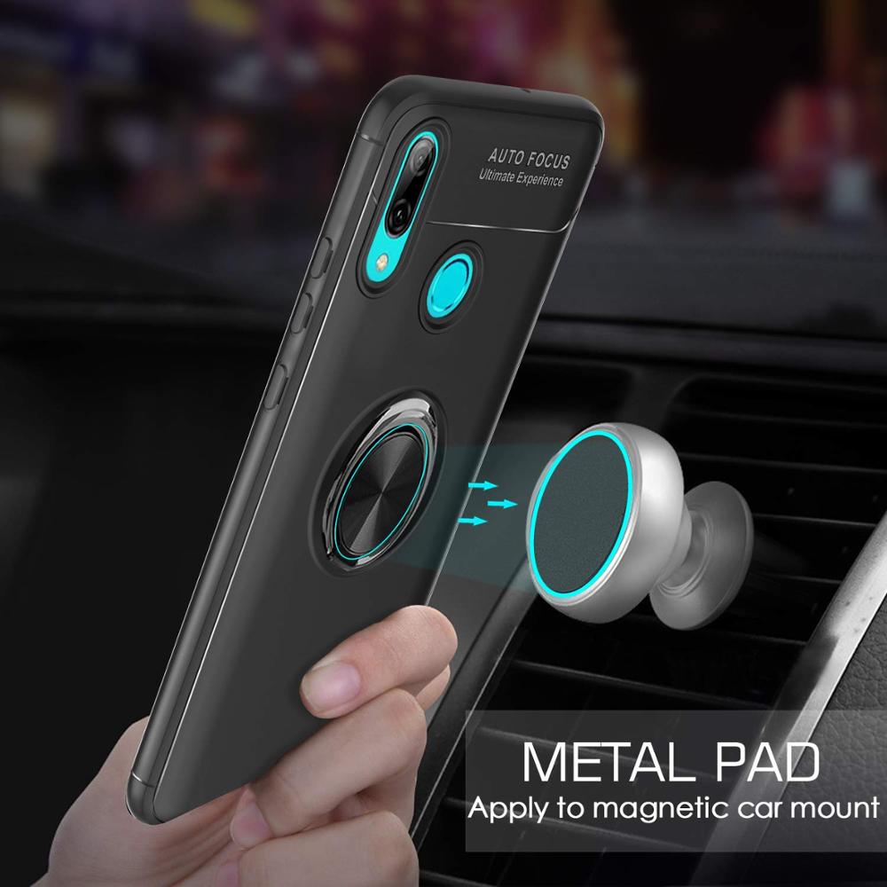 Case Huawei Y7 2019 #เคสฝาหลัง TPU Finger Ring Kickstand (แผ่นโลหะแบบ Built-in)
