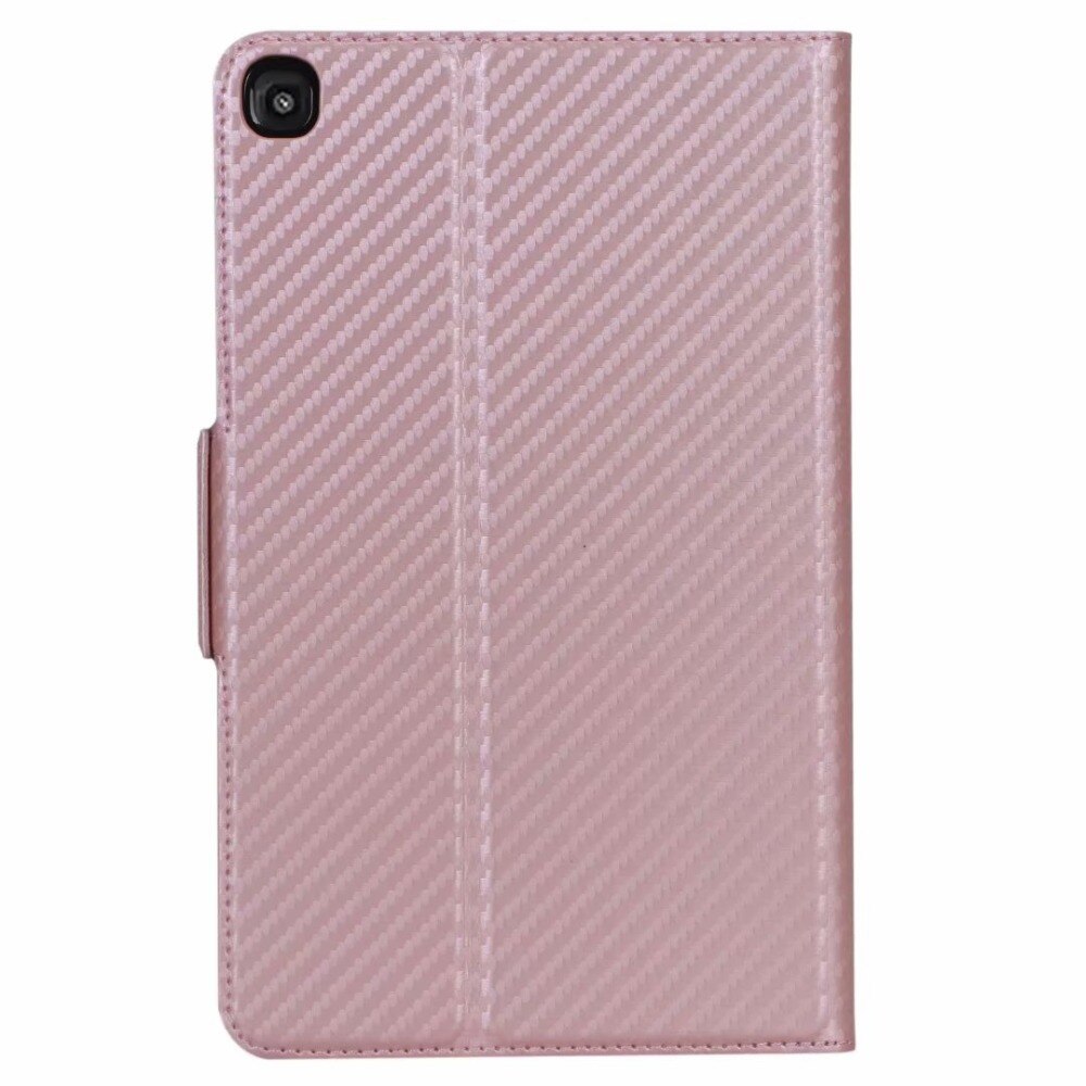 เคส Samsung Galaxy Tab A8 (2019) P200 P205 #เคสฝาพับลาย Carbon Fiber Texture Magnetic Leather Shell มีช่องใส่การ์ด