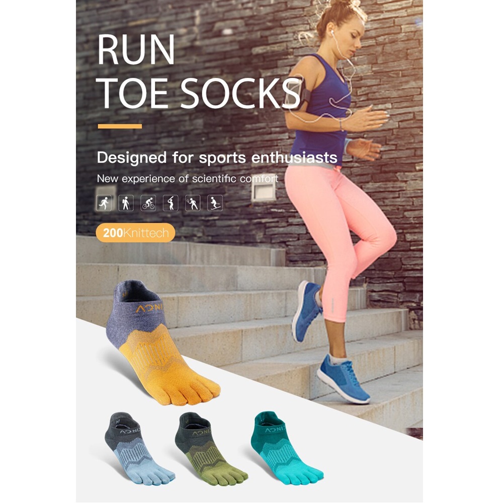 ถุงเท้าแยกนิ้ว ถุงเท้าวิ่งมาราธอน ถุงเท้าผลิตจากเส้นใยสังเคราะห์ Coolmax AONIJIE รุ่น E4810 (N03)