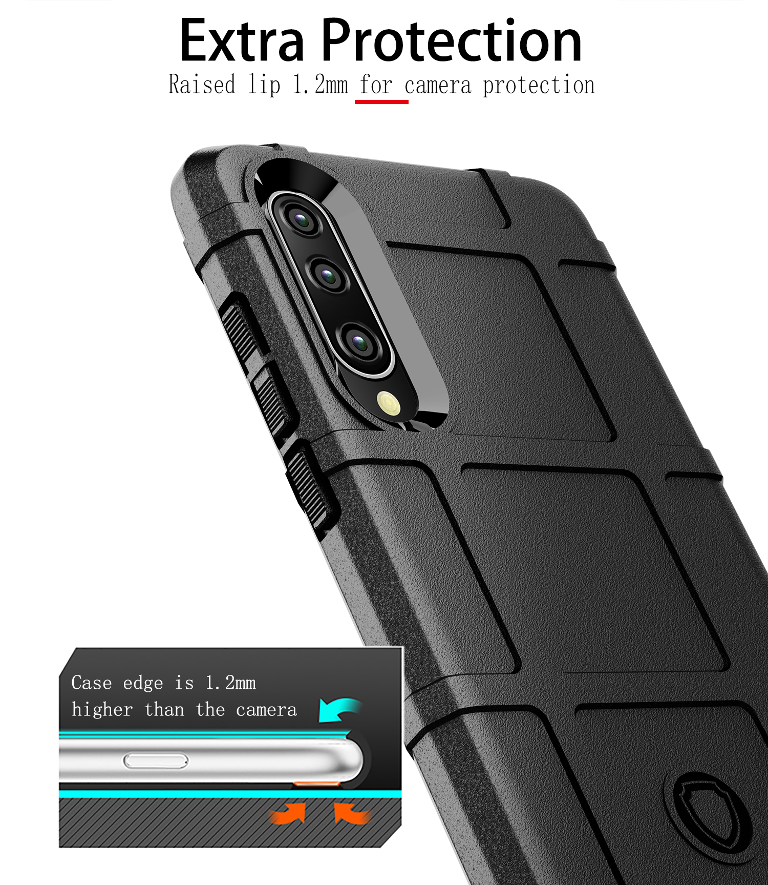 เคส Huawei P30 #เคสฝาหลัง Rugged Shield Series Soft Silicone Shock Absorption Matte กันกระแทก