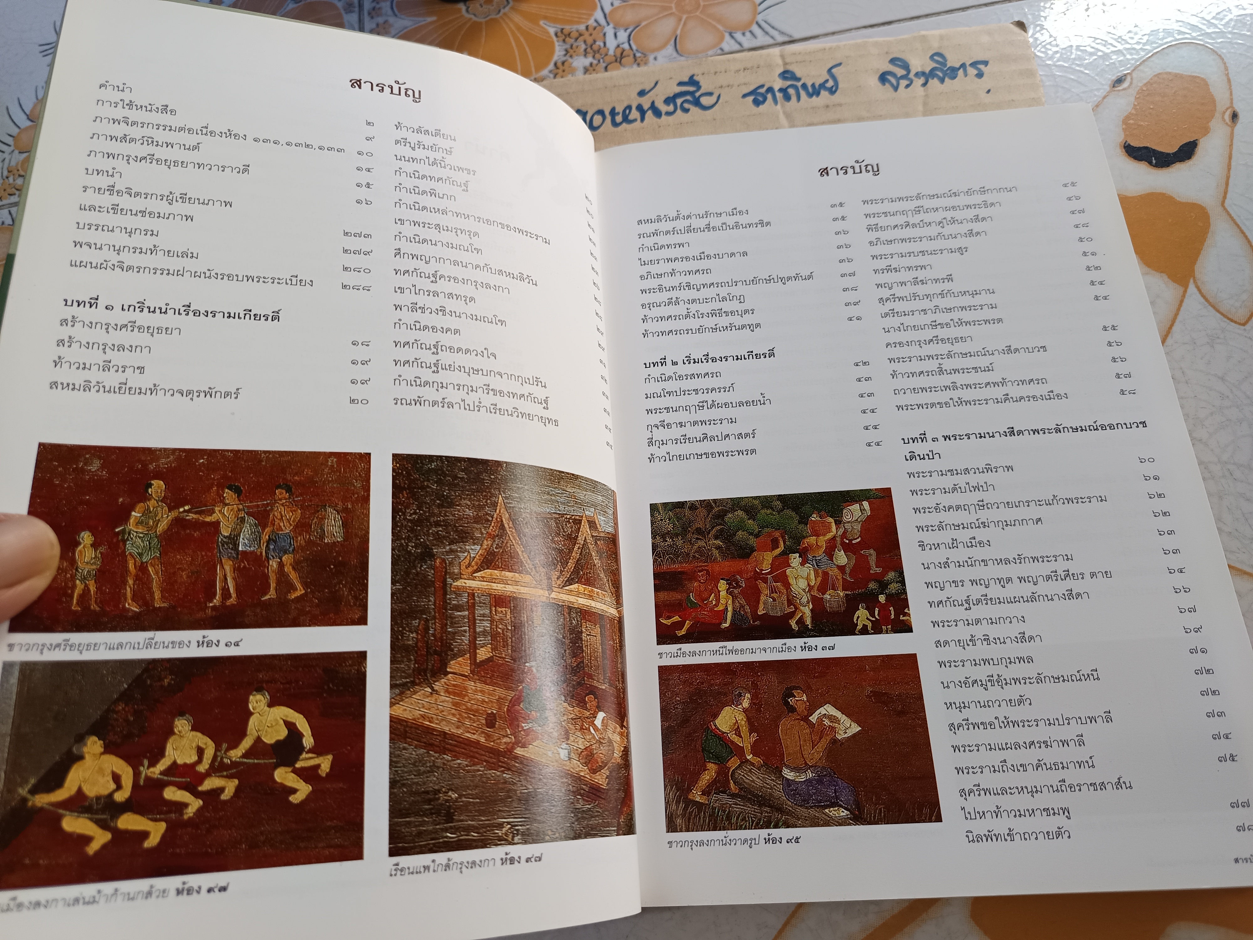 รามเกียรติ์กับจิตรกรรมฝาผนัง รอบพระระเบียงวัดพระศรีรัตนศาสดาราม โดย นิดดา หงษ์วิวัฒน์ (ปกอ่อน-อาร์ตมัน 4 สีทั้งเล่ม) **สินค้าหมด**