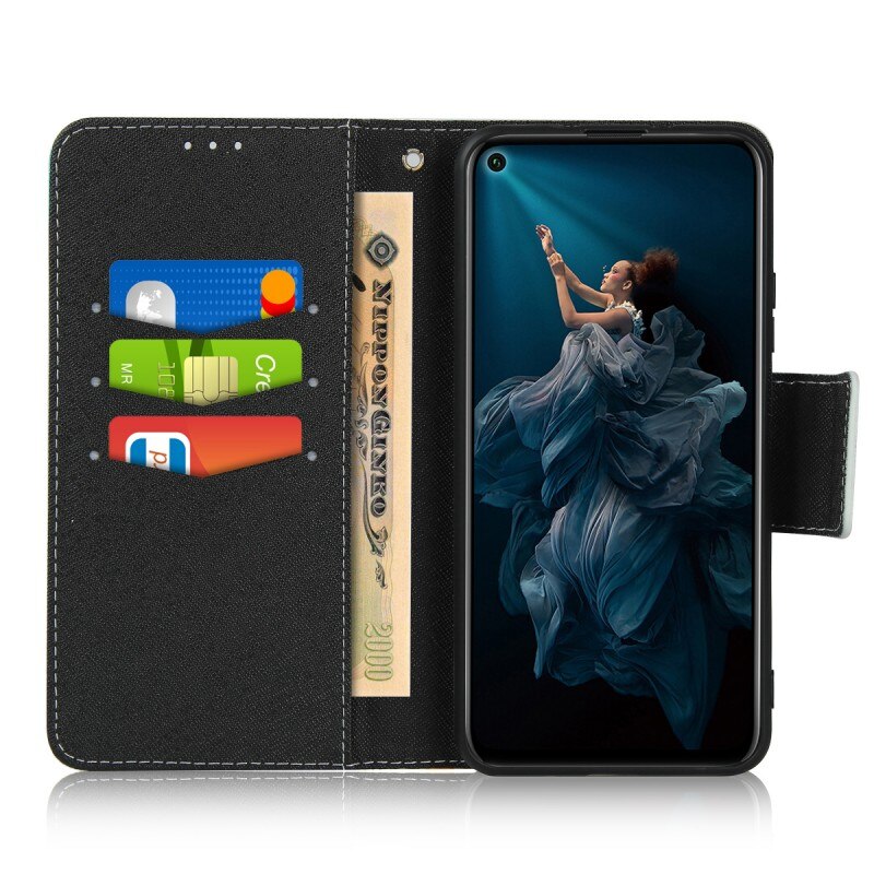 Case Huawei nova 3 #เคสฝาพับหนัง PU พิมพ์ลาย Printing Surface PU Leather + TPU Casing