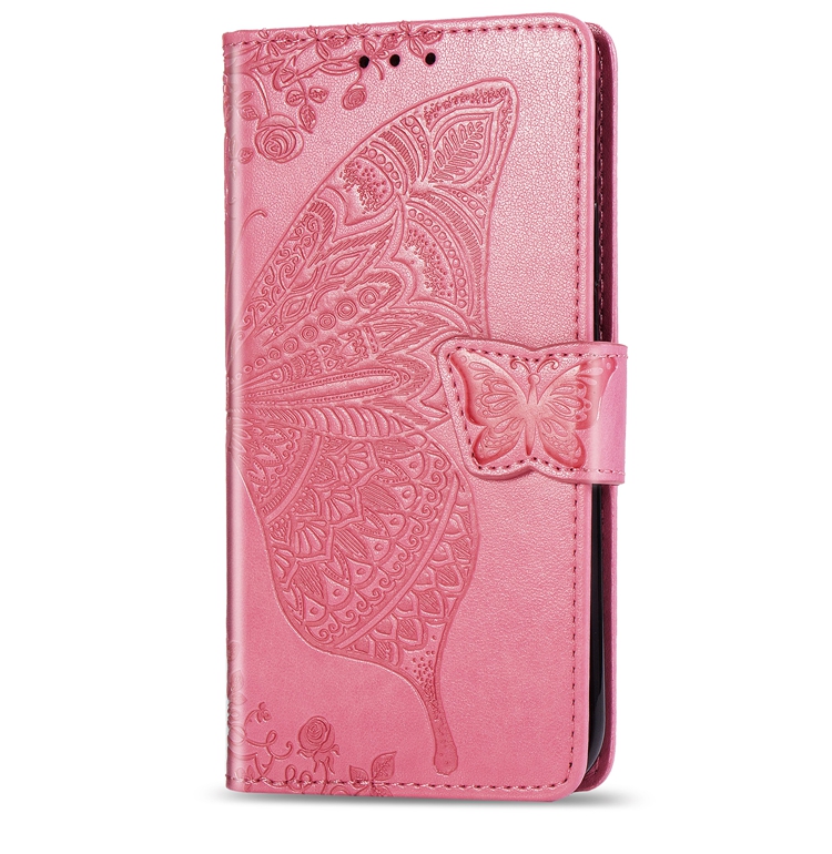 Case Samsung Galaxy Note 10 #เคสฝาพับ Imprint ลายผีเสื้อดอกไม้