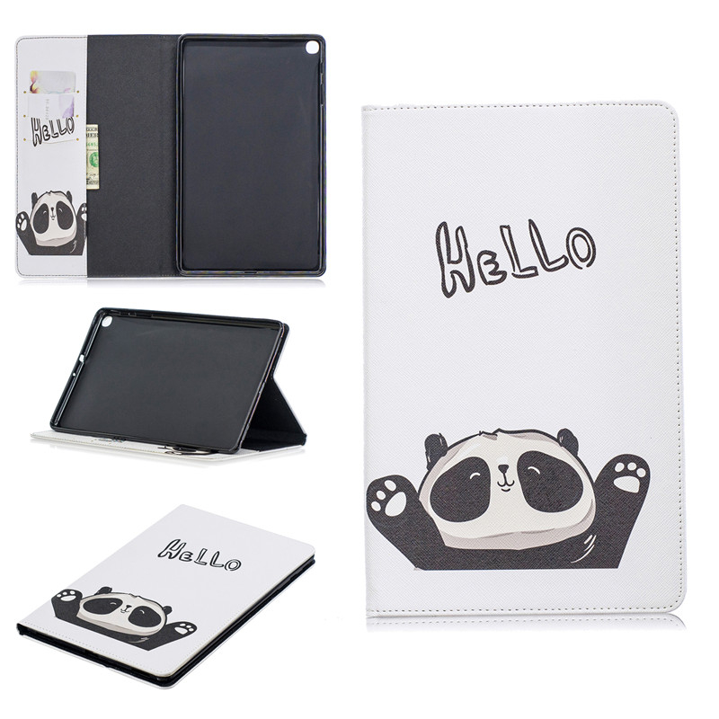 เคส Samsung Galaxy Tab A 10.1 (2019) T510 T515 #เคสฝาพับสไตล์กระเป๋าสตางค์พิมพ์ลายสวยๆ Pattern Printing Magnetic Leather