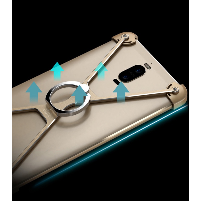 Case Huawei Mate 9 Pro โครงโลหะ OATSBASF X Shaped Metal Frame มีแหวนสวม