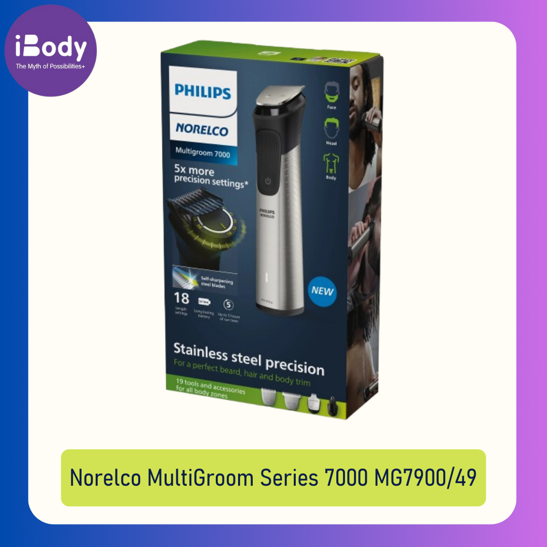 (Philips®) Norelco MultiGroom Series 7000 MG7900/49 เครื่องตกแต่งขน หนวด เส้นผม