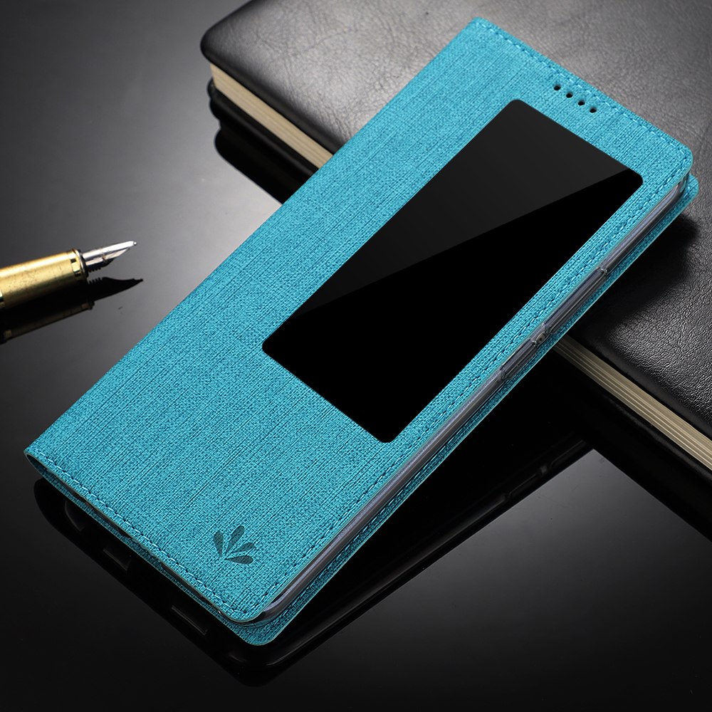 Case Huawei Mate 20 X #เคสฝาพับหนัง PU VILI DMX มีช่องวิว Window View Cross Texture Leather เคสคุณภาพดีราคาถูก