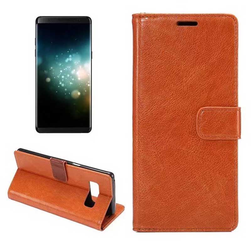 เคส Samsung Galaxy Note 8 #เคสฝาพับหนัง PU ผิวหนังม้า Crazy Horse Wallet Leather Cover