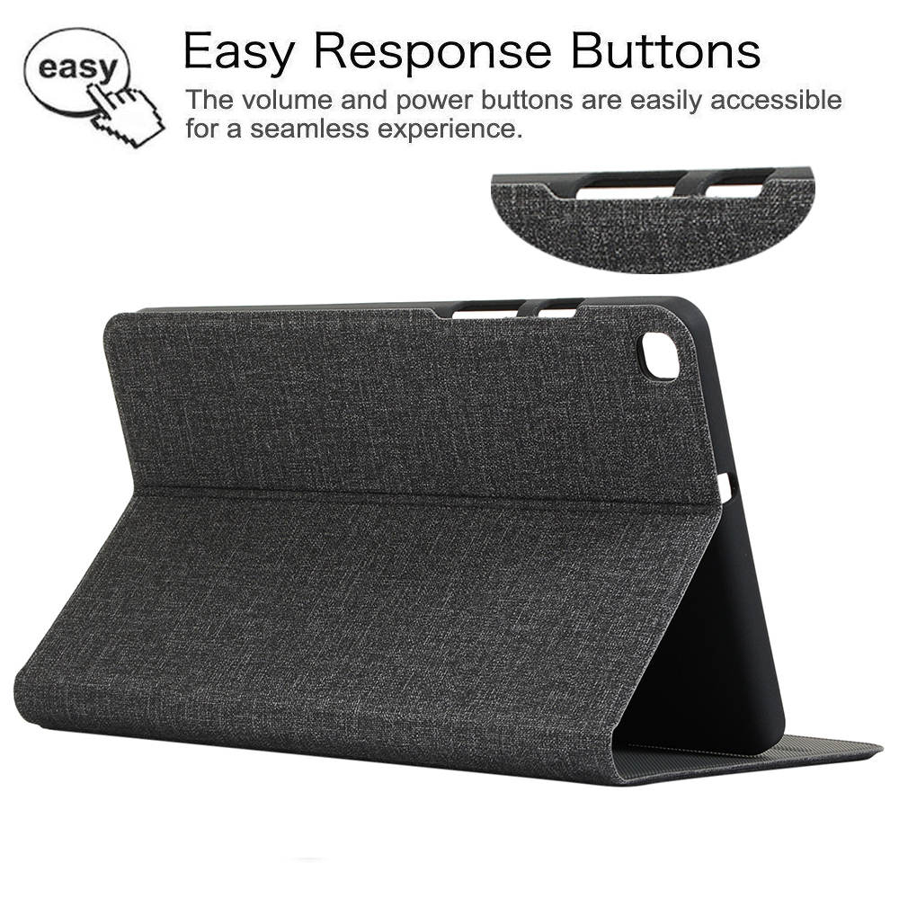 Case Huawei MediaPad M5 Lite 8 #เคสฝาพับผิวเคลือบ Cloth Coated Leather Stand Flip