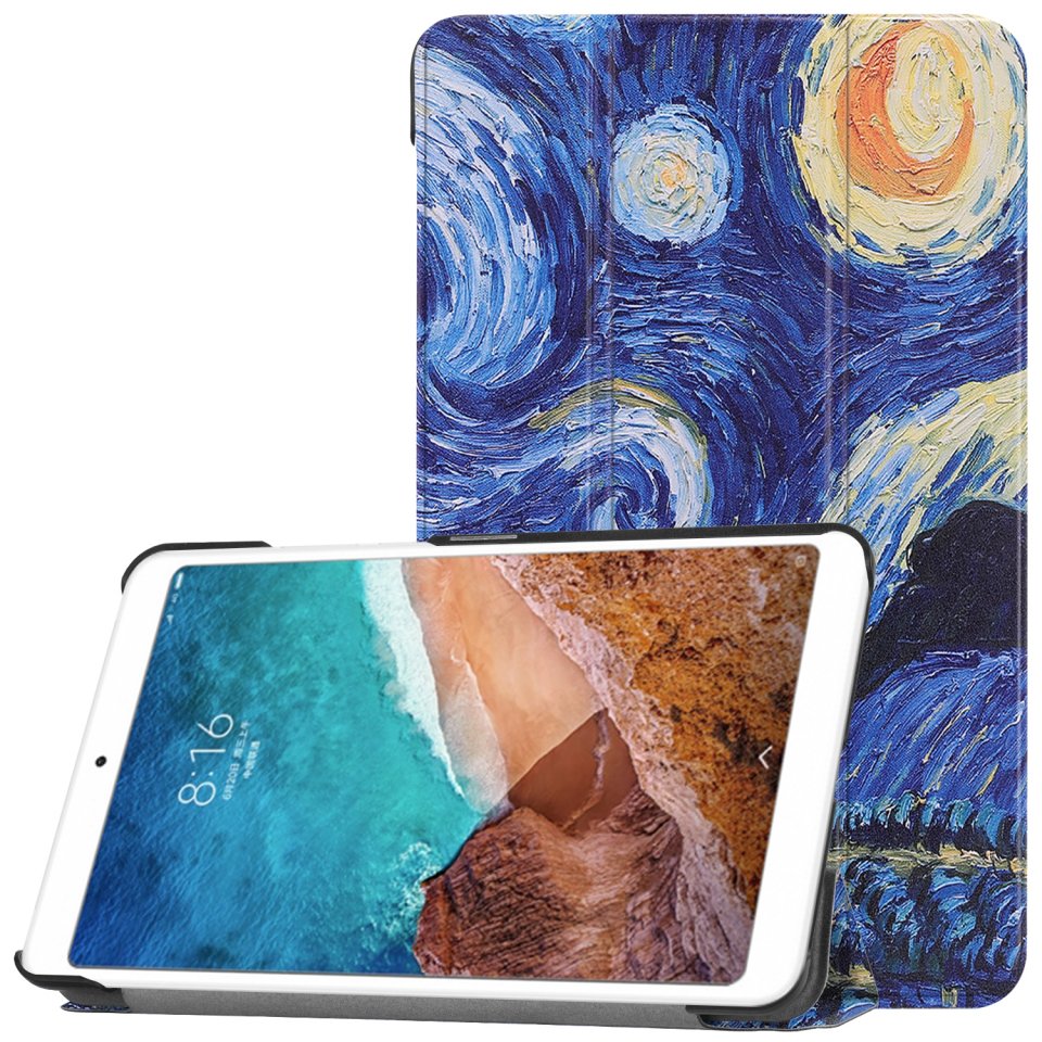 Case Xiaomi Mi Pad 4 #เคสฝาพับพิมพ์ลาย Pattern Printing Smart Tri-fold Leather Stand Case