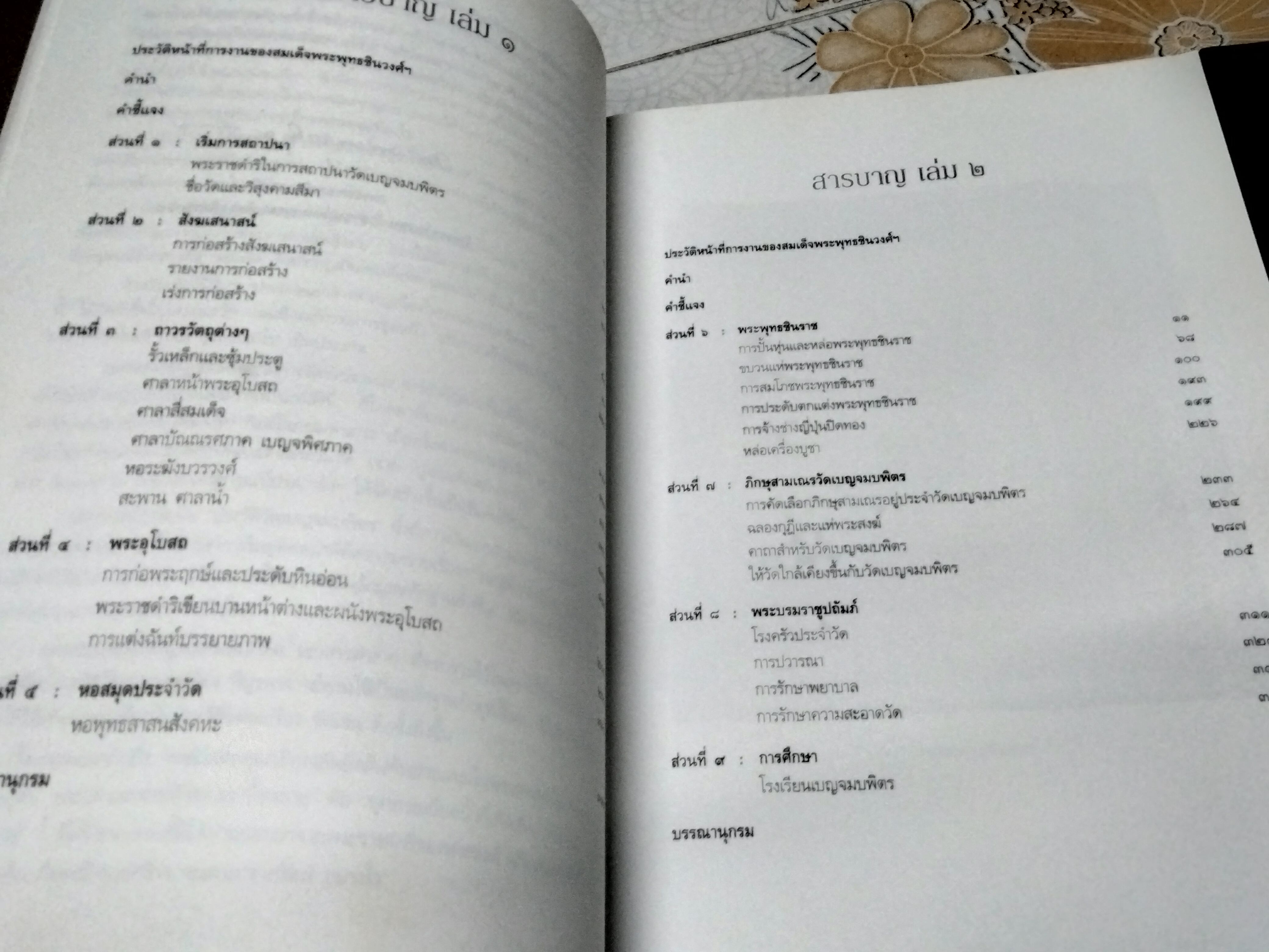 ประมวลเอกสารสำคัญเนื่องในการสถาปนา วัดเบญจมบพิตรดุสิตวนาราม / พิมพ์โดยเสด็จพระราชกุศล งานพระราชทานเพลิงศพ สมเด็จพระพุทธชินวงศ์ (ปกอ่อน 2 เล่มชุด)