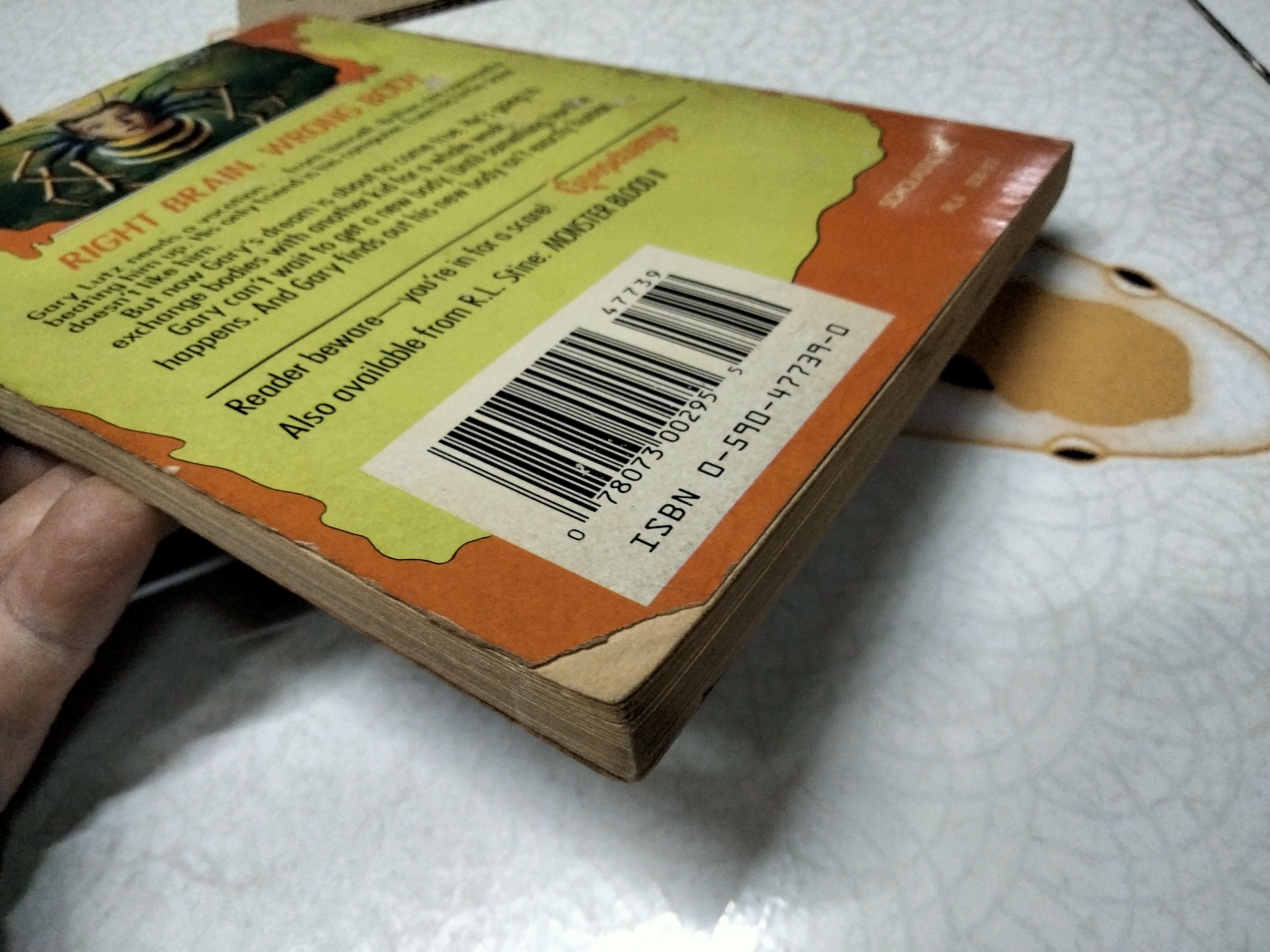 Goosebumps #17 Why I'm afraid of Bees (original series - R.L. STINE) ฉบับภาษาอังกฤษ สภาพพอใช้