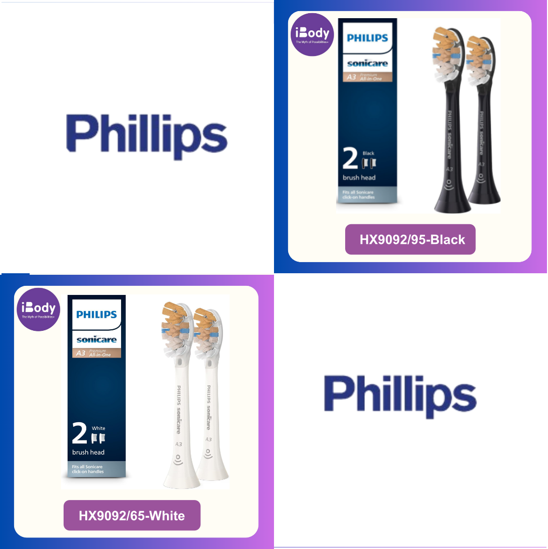 Philips® Sonicare A3 Premium All-in-One 2 Brush Heads ฟิลิปส์ หัวแปรงสีฟันไฟฟ้า 2 รีฟิว รุ่น A3