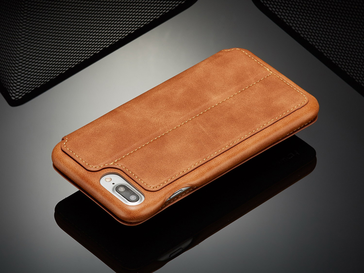 เคส iPhone 7 Plus / 8 Plus #เคสฝาพับหนัง PU มีช่องใส่บัตร LC.IMEEKE Retro Style Leather Card Holder