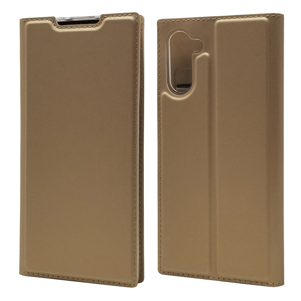 เคส Samsung Galaxy Note 10 #เคสแบบฝาพับหนัง PU Card Holder Auto-absorbed Leather