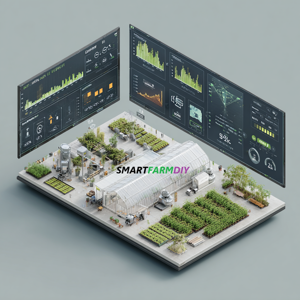 รับออกแบบผังฟาร์มโรงเรือนปลูกพืช แบบ Future Farming (AI Generative Farming#6)
