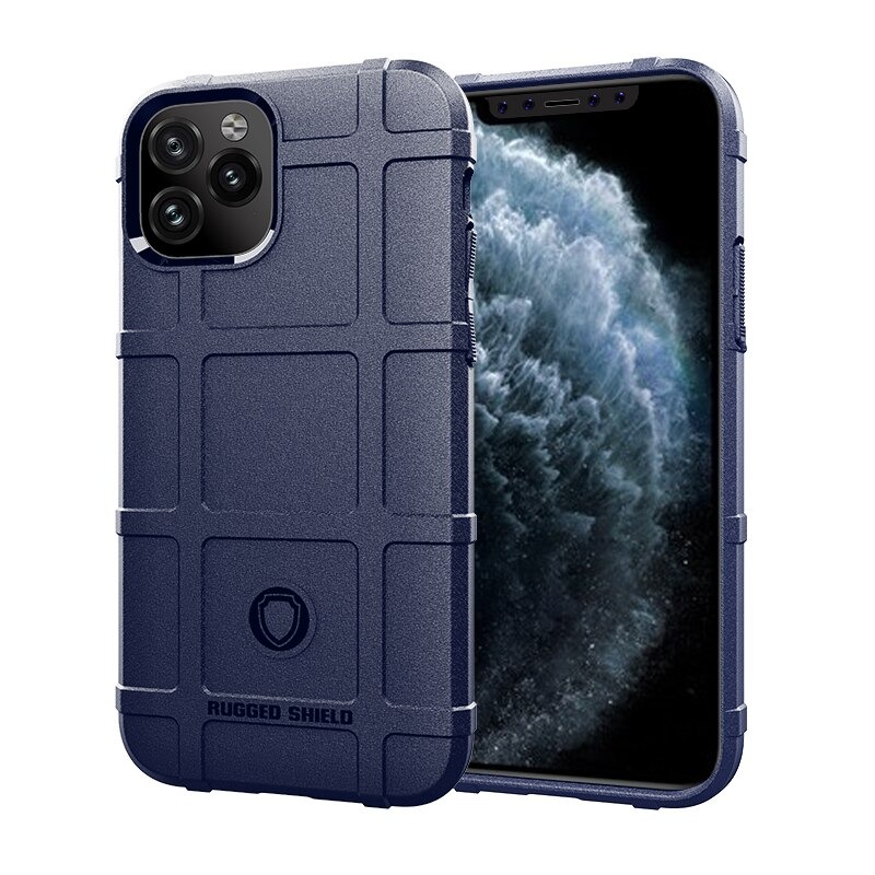 เคส iPhone 12 Pro Max#เคสฝาหลัง Rugged Shield Series Soft Silicone Shock Absorption Matte กันกระแทก