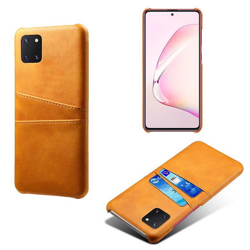 Case Samsung Galaxy Note 10 Lite #เคสแบบฝาหลังหุ้มหนัง Double Card Slots PU Leather Coated