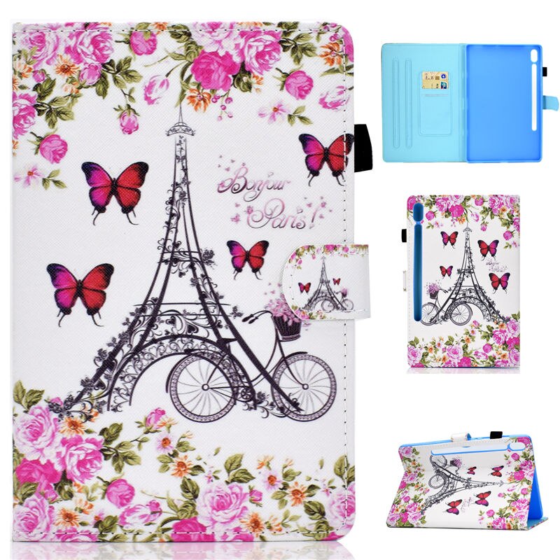 Case Samsung Galaxy Tab S7 SM-T870 SM-T875 #เคสฝาพับหนัง PU พิมพ์ลาย Pattern Printing Stand Leather