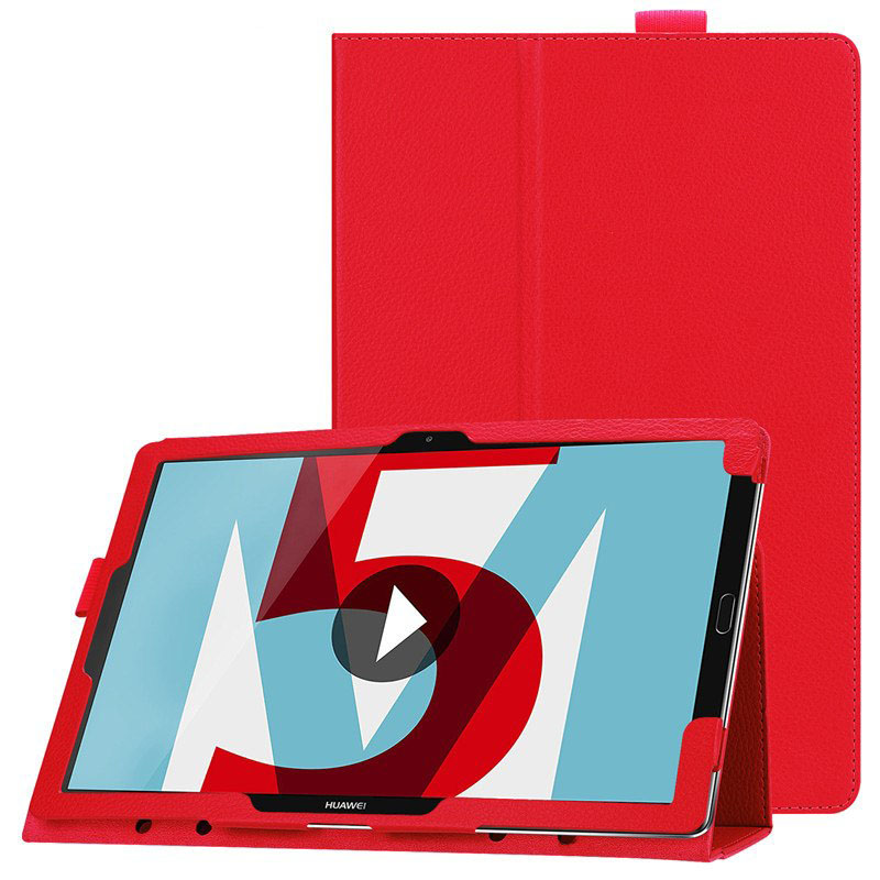 Case Huawei MediaPad M5 Pro 10.8 นิ้ว #เคสฝาพับหนัง PU ผิวลิ้นจี่ Litchi Skin Leather Case