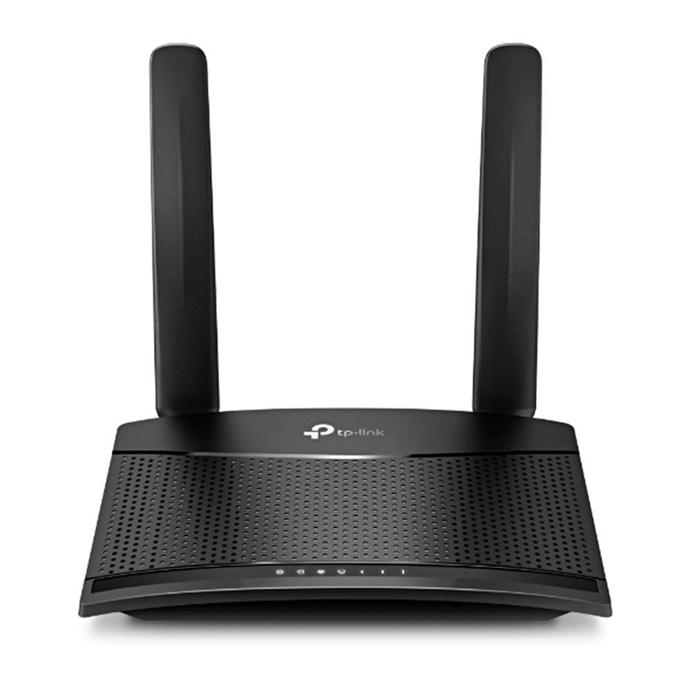 ROUTER WITH SIM CARD SLOT (เราเตอร์ใส่ซิมการ์ด)TP-LINK รุ่นTL-MR100 N300 4G LTE (รองรับซิม4Gทุกเครือข่าย) ดำ