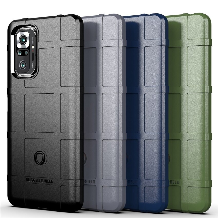 เคส Redmi Note 10 Pro #เคสฝาหลัง Rugged Shield Series Soft Silicone Shock Absorption Matte กันกระแทก