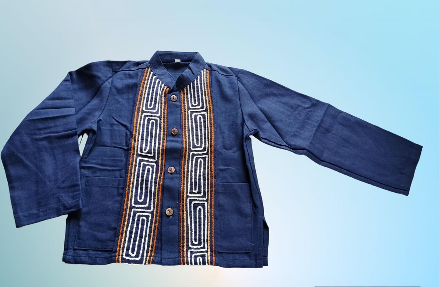 ชุดไทยเด็กชาย เสื้อแขนยาวกับโจง