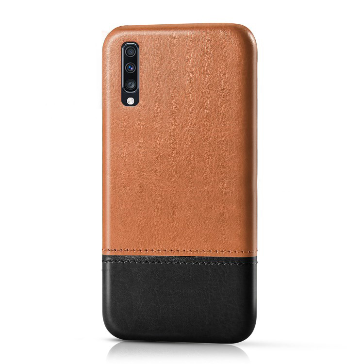 Case Samsung Galaxy A70 #เคสฝาหลังพลาสติกเคลือบหนัง PU สีทูโทน KSQ Bi-color Splicing Leather Phone