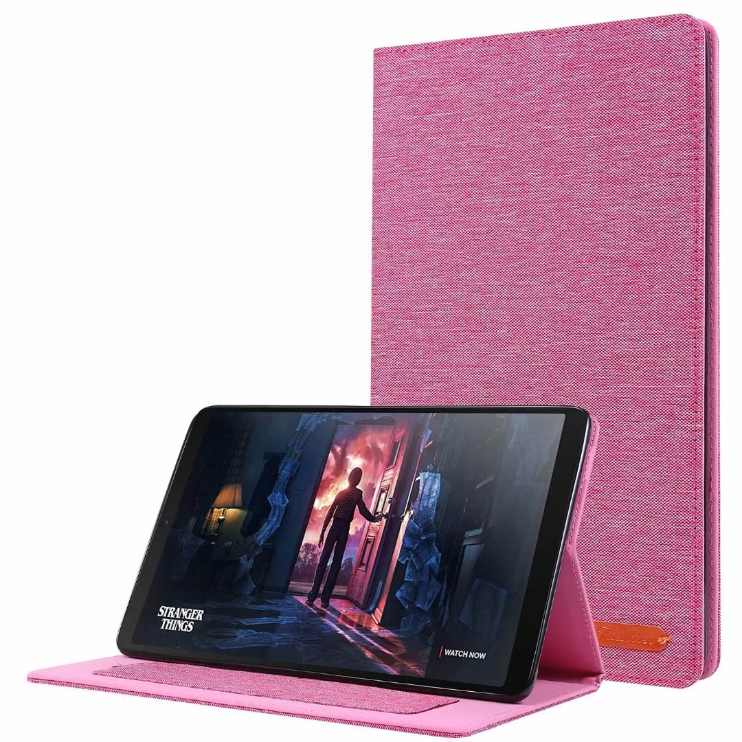 เคส Samsung Galaxy Tab A7 Lite 8.7" (T220,T225) #เคสฝาพับหนัง PU ผิวผ้าพับตั้งได้ Cloth Leather Wallet