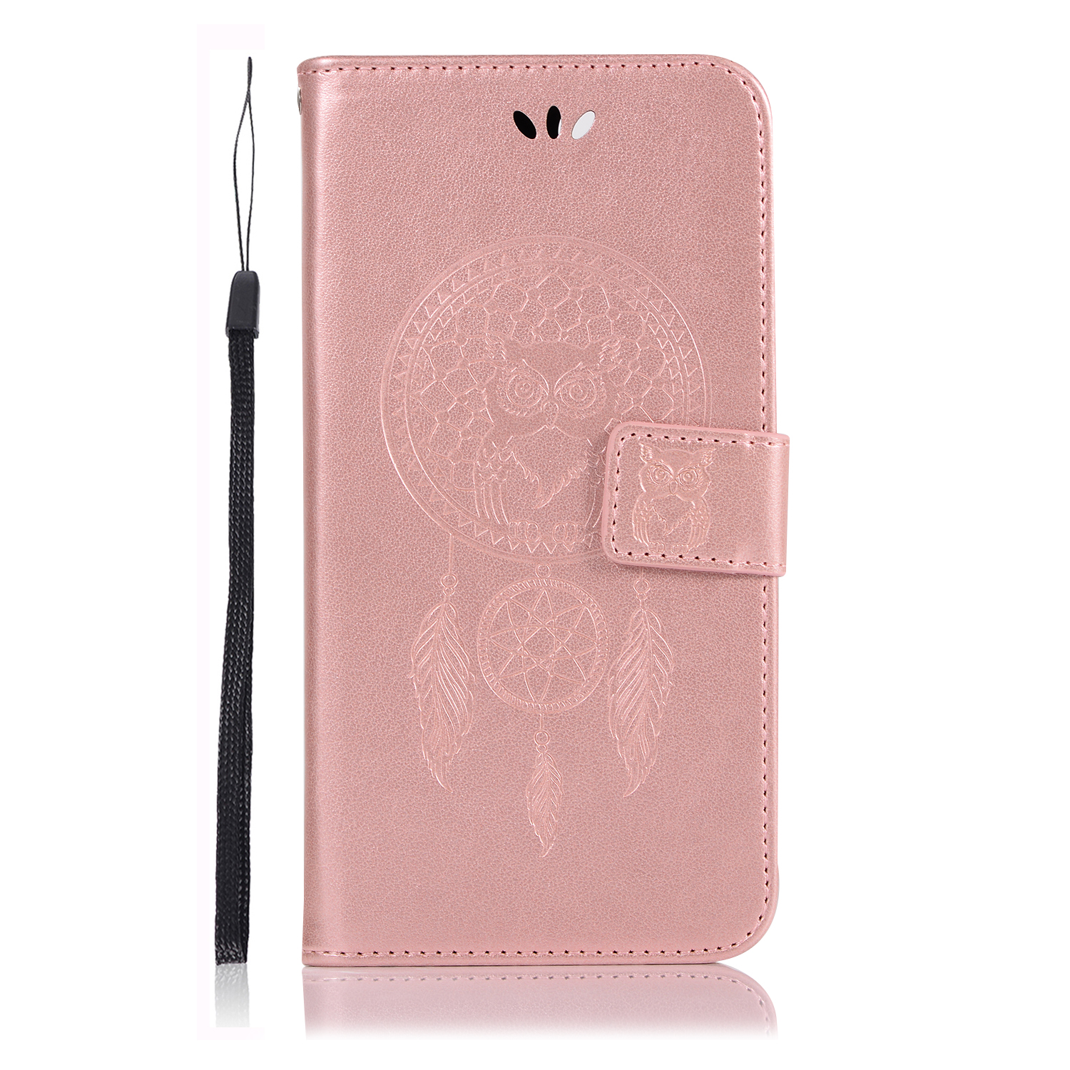 เคส OPPO F5 #เคสฝาพับหนัง PUแบบกระเป๋าสตางค์ ลายนกฮูก Dream Catcher Owl คุณภาพดีราคาเบาๆสบายกระเป๋า