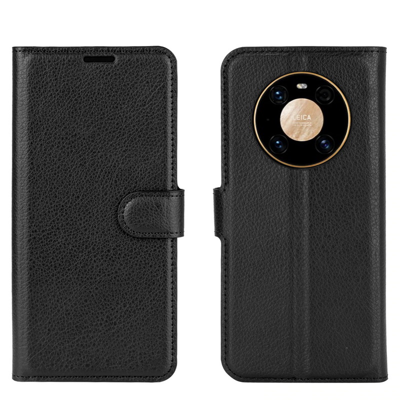 เคส Huawei Mate 40 Pro #เคสฝาพับสไตล์กระเป๋าสตางค์หนัง PU ผิวลิ้นจี่