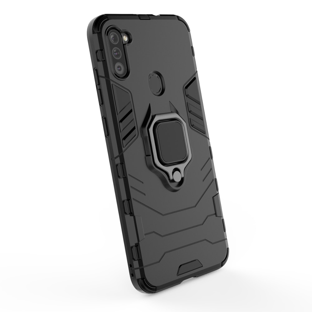 Case Samsung Galaxy A11 #เคสฝาหลังพลาสติกแข็ง +TPU Hybrid Case มีแหวนสวมนิ้วโลหะ