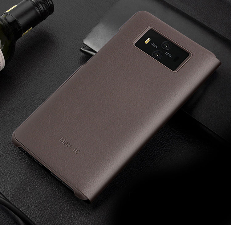 เคส Huawei Mate 10 #เคสฝาพับแบบ View Window ด้านข้างแนวยาวฝาพับหนัง PU คุณภาพดี
