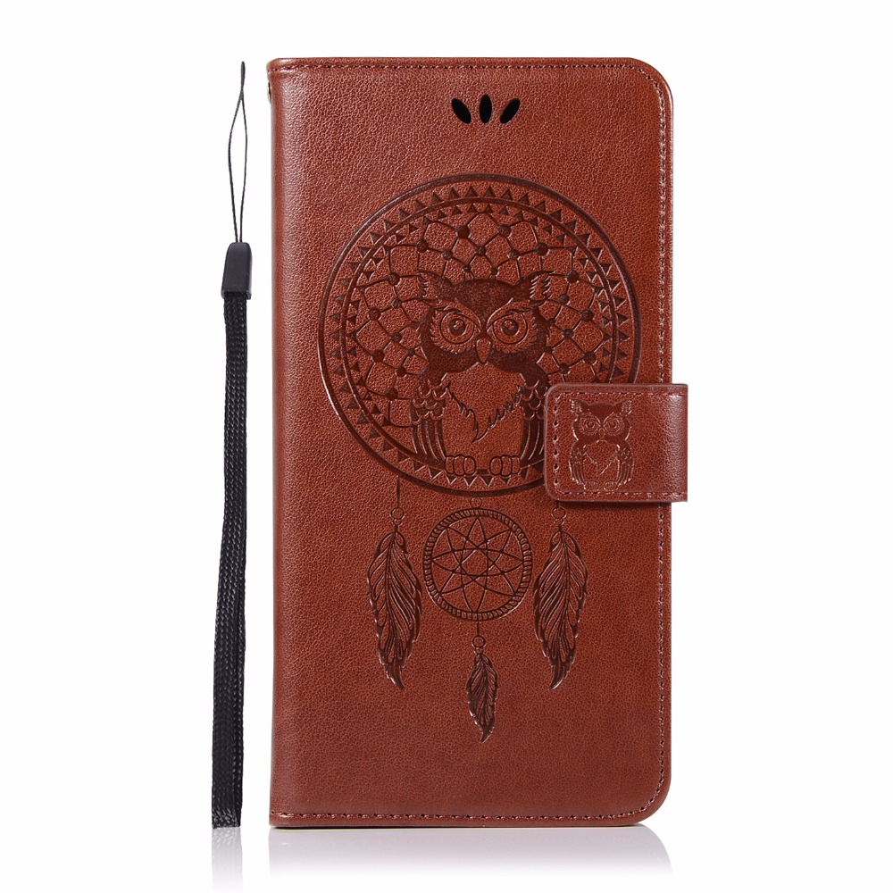 เคส OPPO F5 #เคสฝาพับหนัง PUแบบกระเป๋าสตางค์ ลายนกฮูก Dream Catcher Owl คุณภาพดีราคาเบาๆสบายกระเป๋า