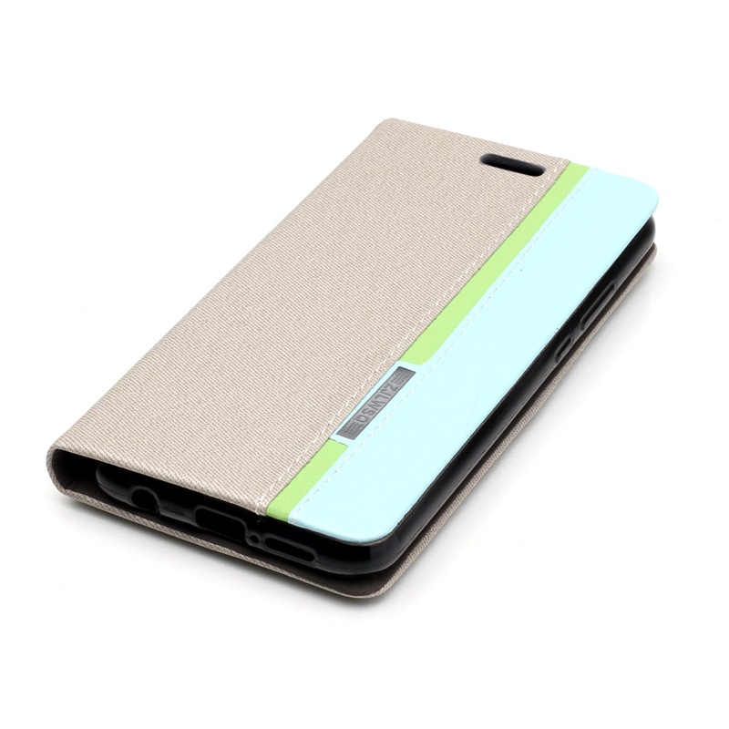 Case Xiaomi Mi A2 #เคสฝาพับมีแถบสีด้านข้างพับตั้งได้