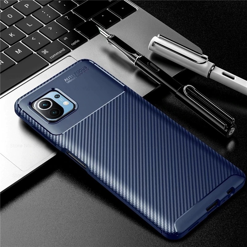 Case Xiaomi Mi 11 #เคสฝาหลังนิ่ม Carbon Fiber Anti-drop TPU Protection