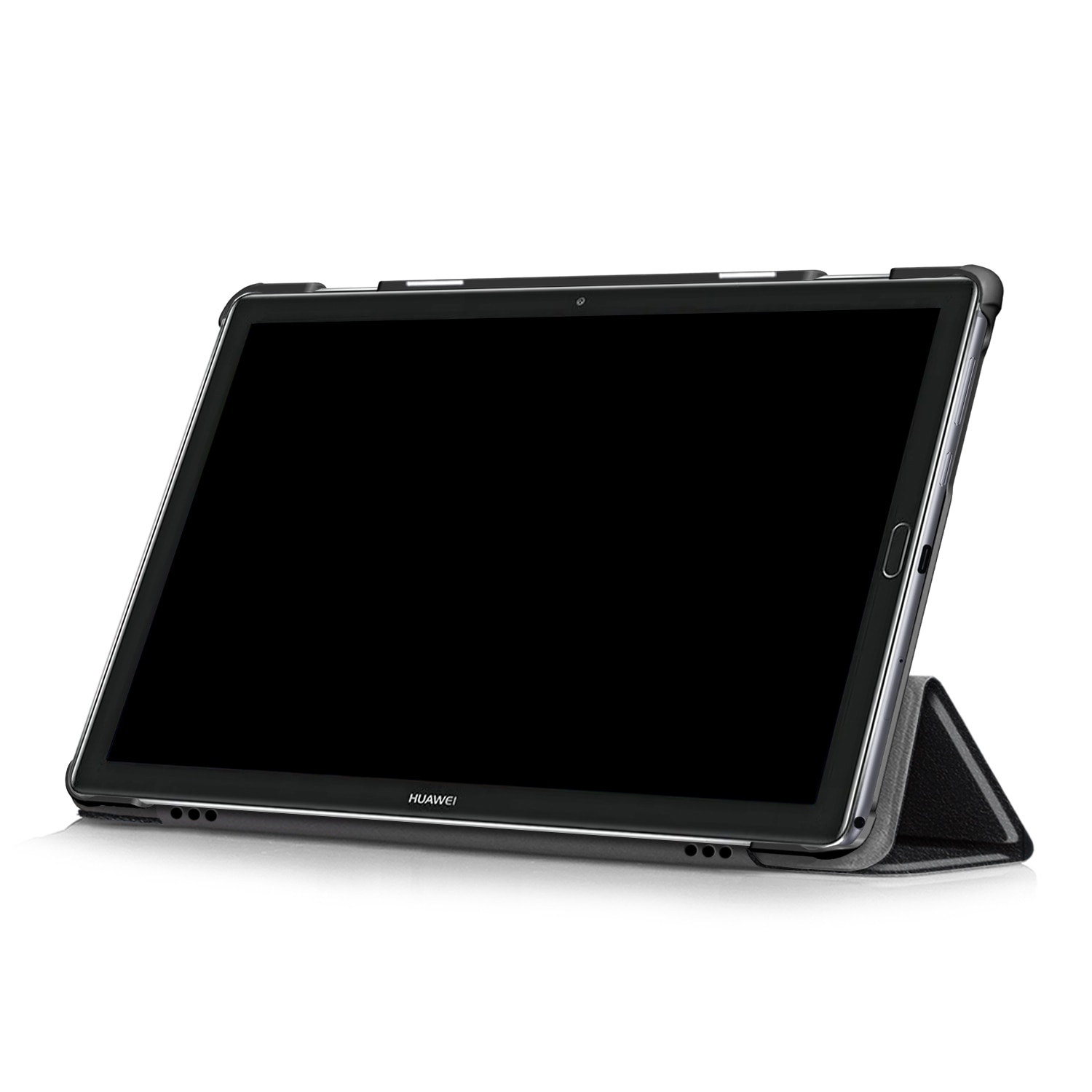 เคส Huawei MediaPad M6 10.8 inch (2019) #เคสฝาพับสามพับหนัง PU ผิวลิ้นจี่ Litchi Skin PU Leather Tri-fold Stand Tablet Cover สีแดง (พร้อมส่ง)